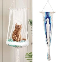 hand woven sleeping swing bed window resting seat cotton rope tapestry home decor bedroom wall hanging cat hammock pet supplies
