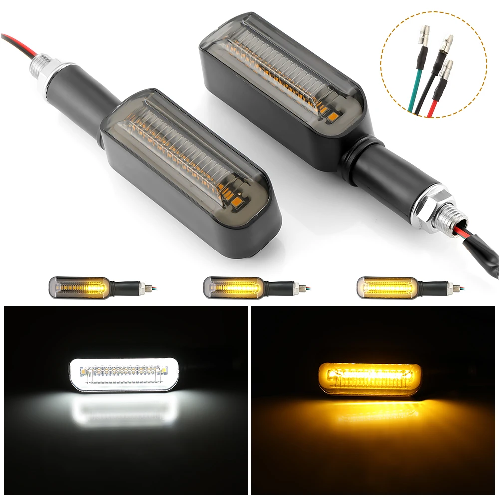 Светодиодный сигнал поворота для мотоцикла дневные ходовые огни мигающий