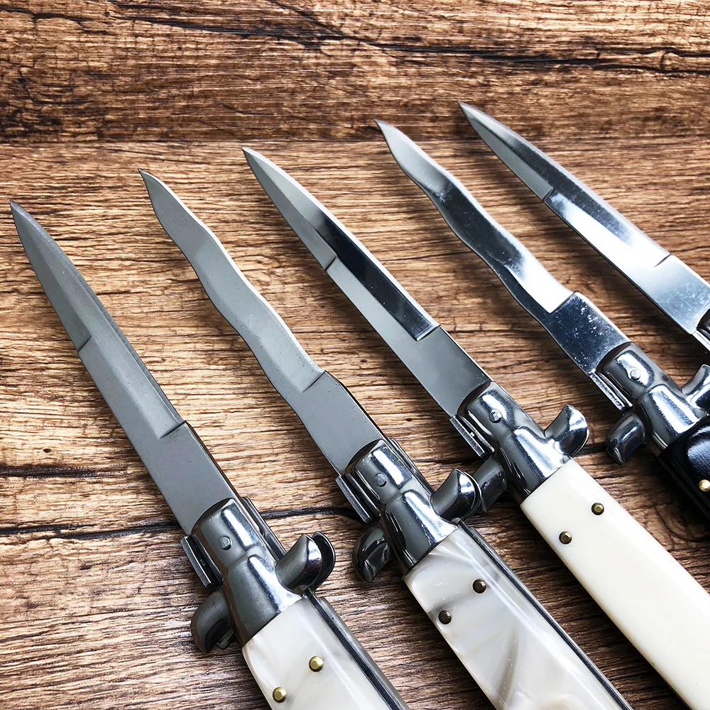 BMT 11 &quotИтальянский AKC 440C зеркало лезвие акриловая ручка шпилька тактический