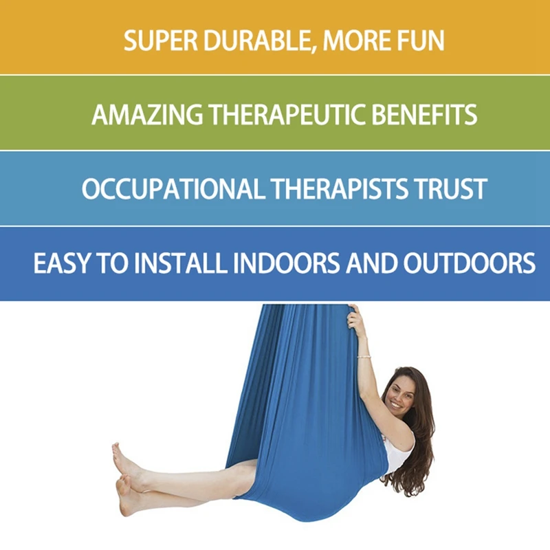 

Kids Cotton Swing Hammock for Autism ADHD ADD Therapy Child Therapy Elastic Parcel Steady Seat Swing Chairtoy
