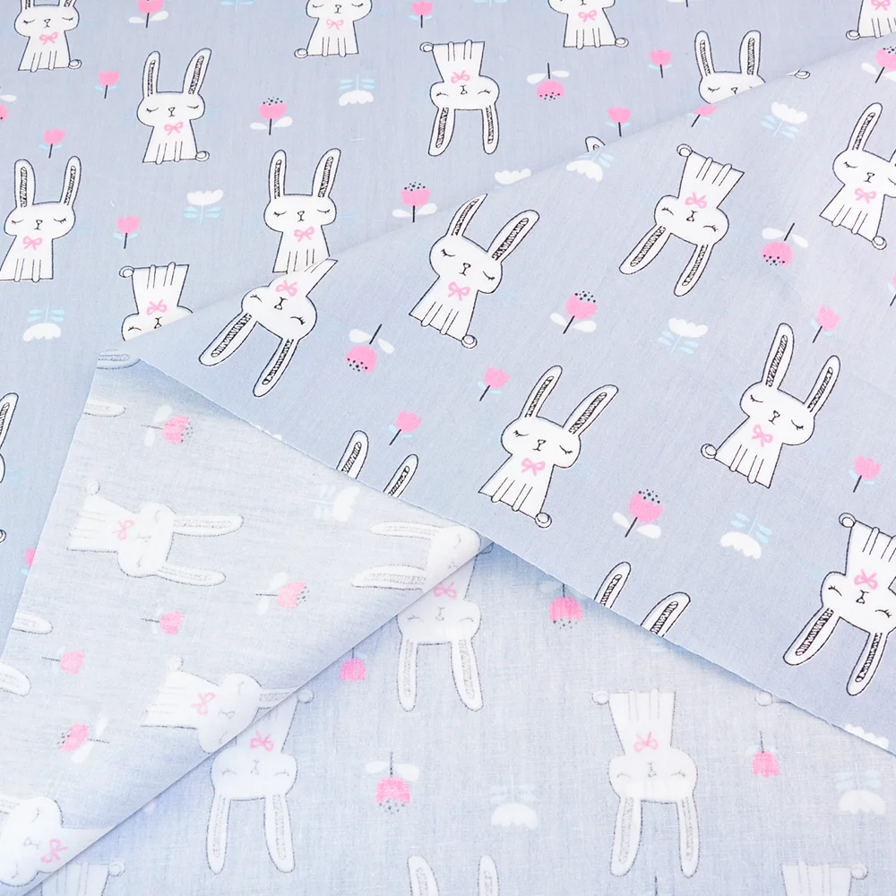 Cartoon Hamburger and Chips Design 100% Cotton Fabric Fat Quarter Home Textile Material Bed Sheet Patchwork Art Work Quilting CM|quilt size|sheets