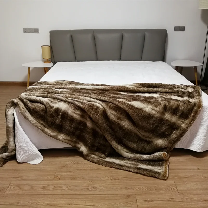 Одеяло для прикроватной кровати из меха в американском стиле, 150*230 см Полосатое комфортное одеяло, покрывало для дивана, одеяла для домашних животных, одеяло из искусственного меха