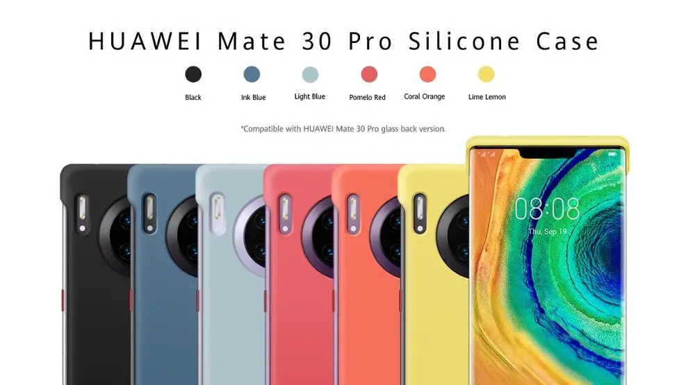HUAWEI Коврики 30 Pro Чехол официальный Мягкая силиконовая резина Коврики риал 4 Угловая защита