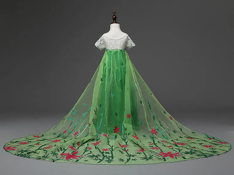 Новинка года; платья Анны и Эльзы платье принцессы для девочек Карнавальный костюм Эльзы для детей; платье Снежной королевы и Эльзы; 2 платья Вечерние платья на Хэллоуин для девочек