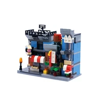 moc mini city street scene detective room house building blocks modular construction block model moc toys for kids children gift