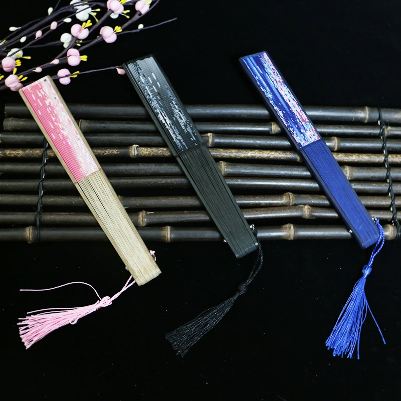 Складной веер из бамбука в стиле ретро Шелковый складной 1 шт. для танцев и