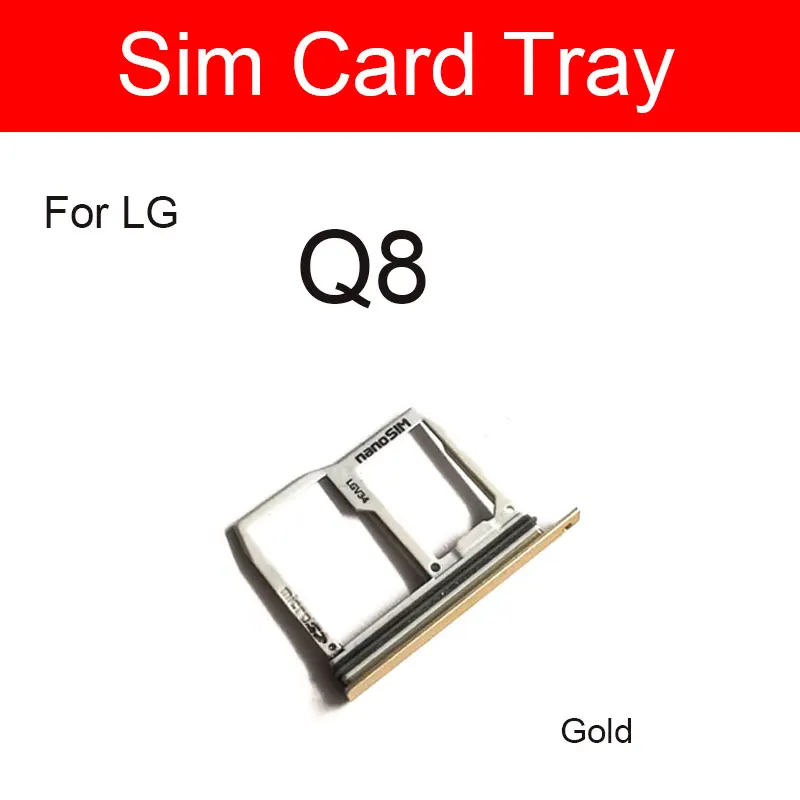 

Sim Card Tray Holder For LG Q8 H970 Micro SD Memory Reader Sim Card Slot Flex Ribbon Cable Repair Replacement Parts