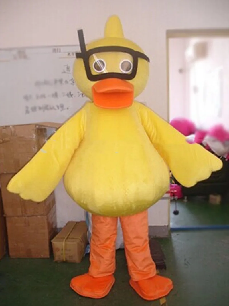 

Костюм-талисман желтая утка, костюмы для косплея, вечеринки, игры, наряды, костюм на Хэллоуин, интересный смешной мультяшный персонаж, одежд...