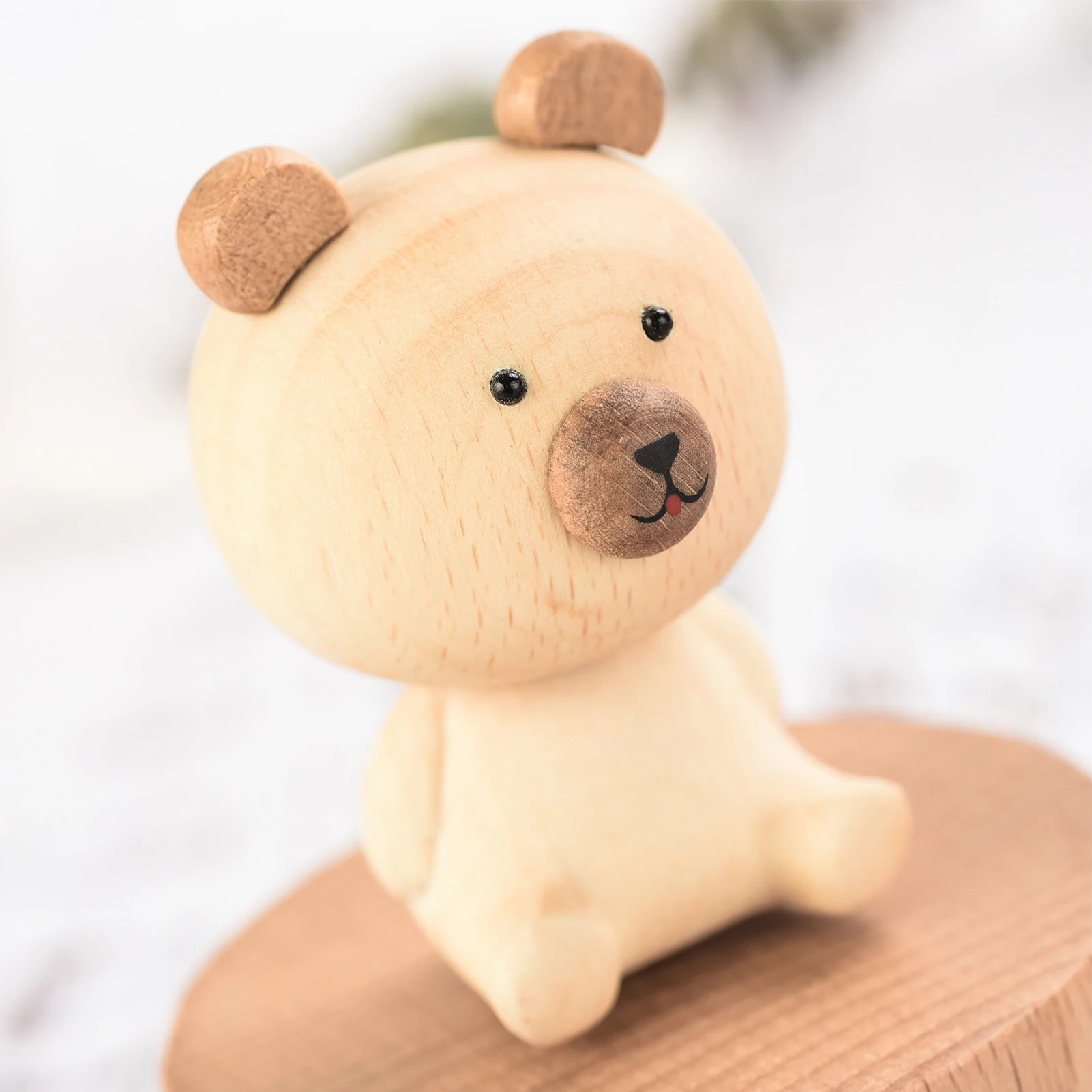 Ammoon деревянная музыкальная шкатулка с Симпатичные статуэтки для домашнего