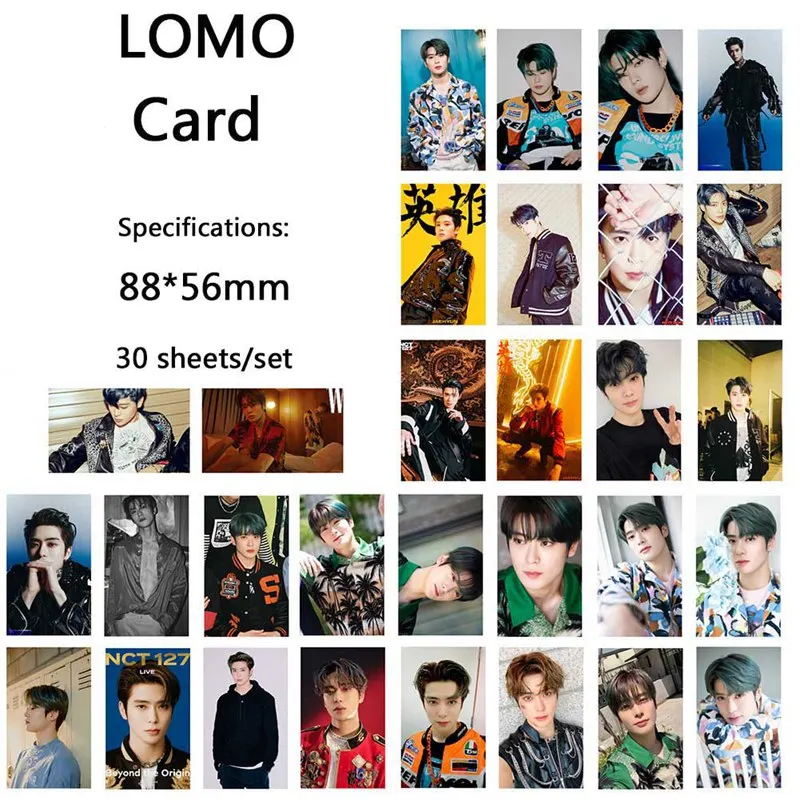 

30PCS/Set KPOP NCT 127 LOMO Cards Self Made JaeHyun MARK YUTA HD Papar Photo Cards Fans Gift Collection