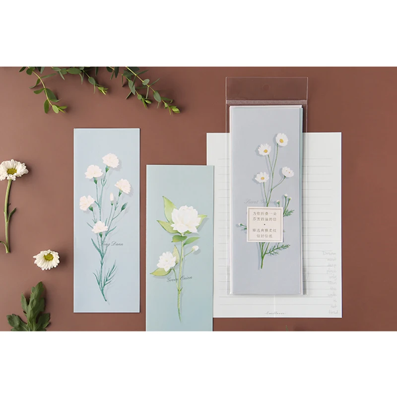 Ван и 6 шт/конверты буквенная бумага цветок серии студенческие дети ремесло