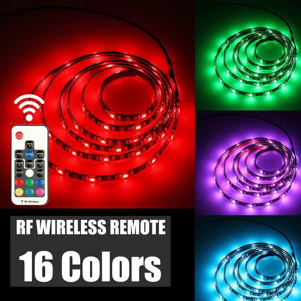 Светодиодная лента 5050 SMD с питанием от USB водонепроницаемая RGB дистанционным
