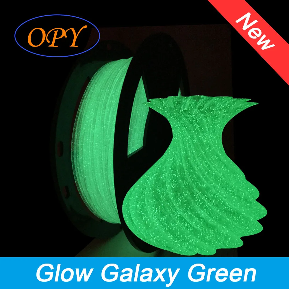 

Opy Glow Galaxy Filament Blue Green 1Kg 1.75Mm 10M 100G Luminance Twinkle Shining 3D Printing Material Matte Glitter Black