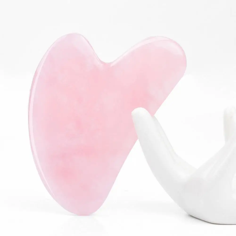 

Natural Rose Quartz Gua Sha Board Rose Jade Stone Eye Scraping Acupuncture Massage Relaxation Health Care Tool