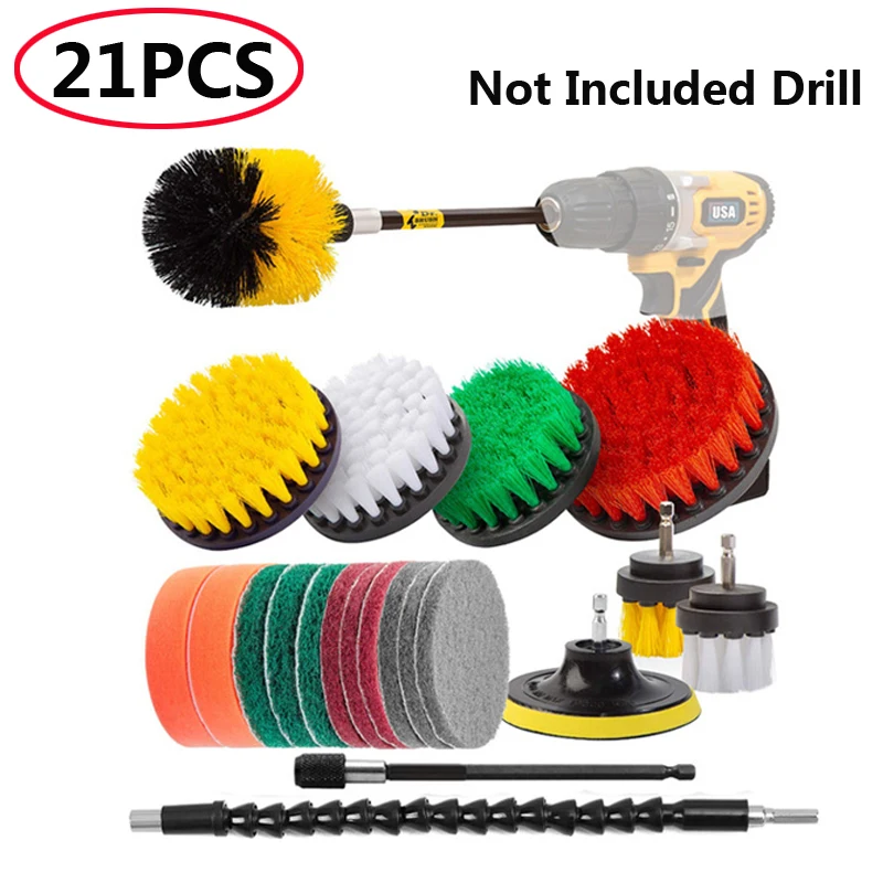 

UNTIOR Power Scrubber Brush Electric Drill Brush Scrub Pads Grout Power Drills Scrubber Cleaning Brushes Tub Cleaner Tools Kit