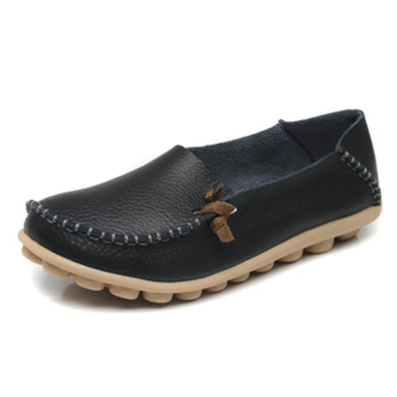 COWCOM кожаные туфли для матерей повседневная обувь белые на плоской подошве из