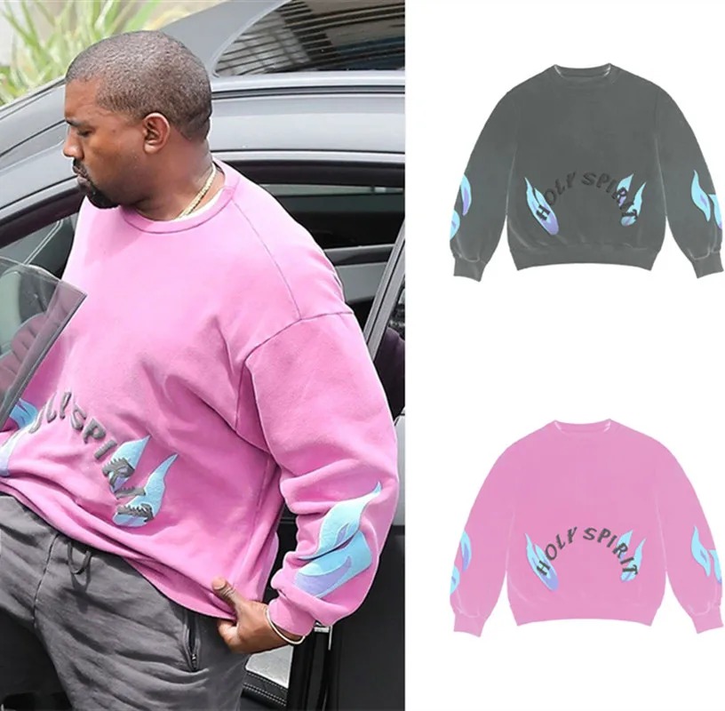 GCYFWJ розовый Kanye West Sunday сервис Holy Spirit Толстовка для женщин мужские худи толстовки для мужчин Галстук Краситель Толстовка пуловер