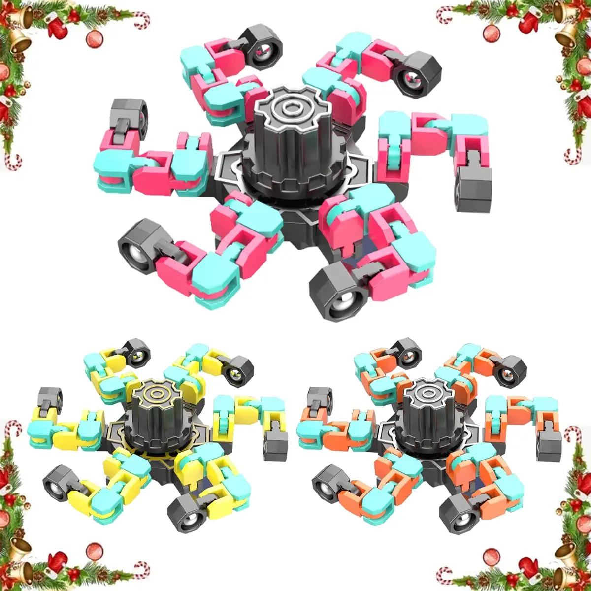 

Funny Sensory Fidget Spinners Toys Finger Spinner Top Focus with Chain Mechanical Spiral Gyro Stress Relief Toy for Kids Adults