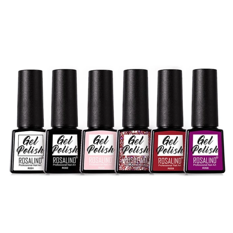

6 Colors Gel Polish Kit Fashion Nail Art Design Soak Off LED Lamp Nails Art Kit 28TA
