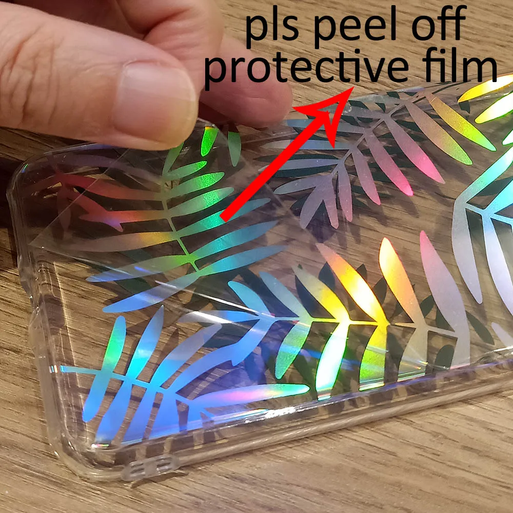 Роскошный градиентный лазерный цветочный чехол с покрытием для Samsung A01 A21 A51 A71 A81 A91