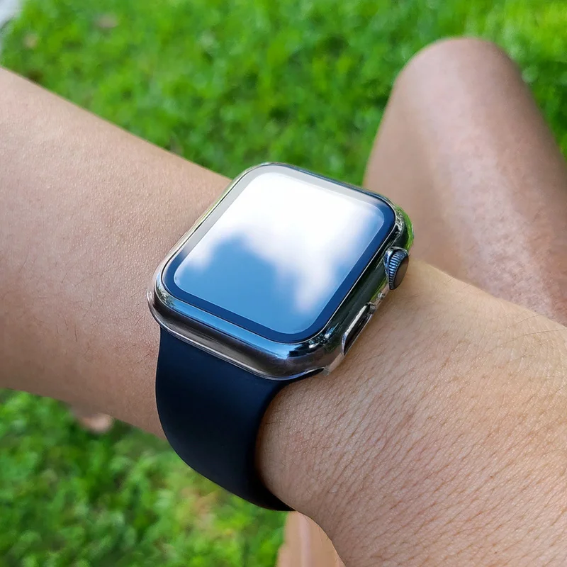 Защитная пленка для Apple Watch 44 мм 40 матовый пластиковый чехол + стекло 42 38 твердая