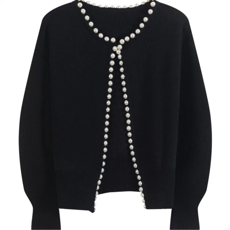 Новинка 2021 модные корейские куртки NEWDISCVRY кардиган с жемчугом и рукавами летучая