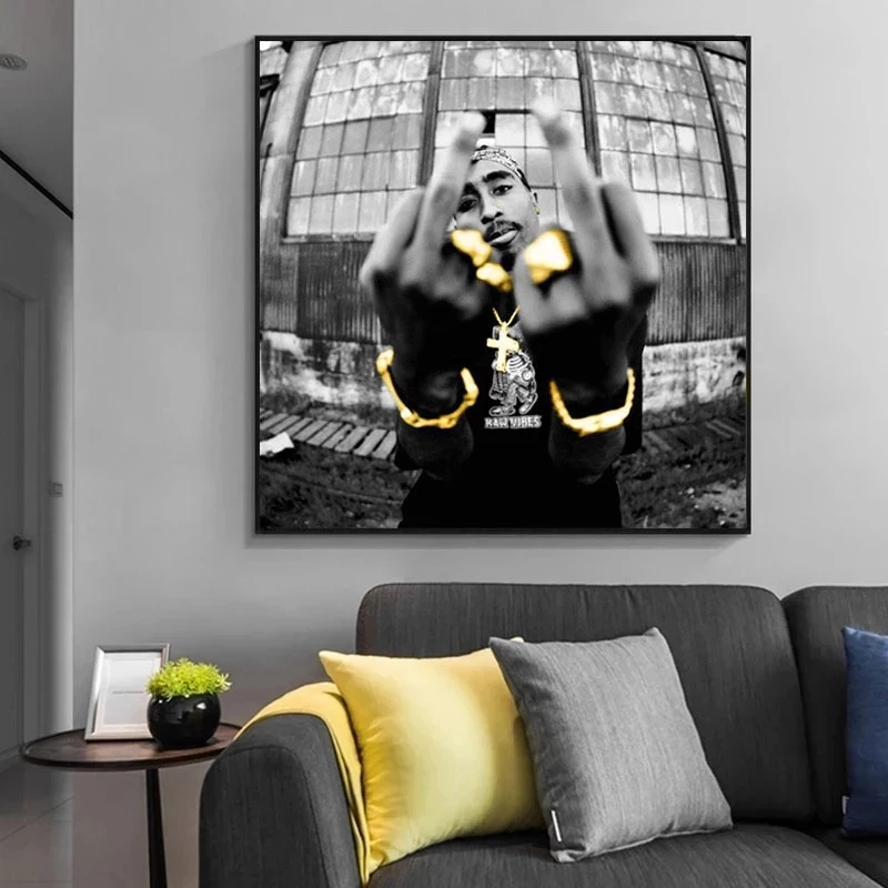 

ZT655 Tupac Shakur 2Pac Hip Hop Music Star Portrait photo Poster Prints Painting Art Wall Picture Home Decor Canvas Living Room