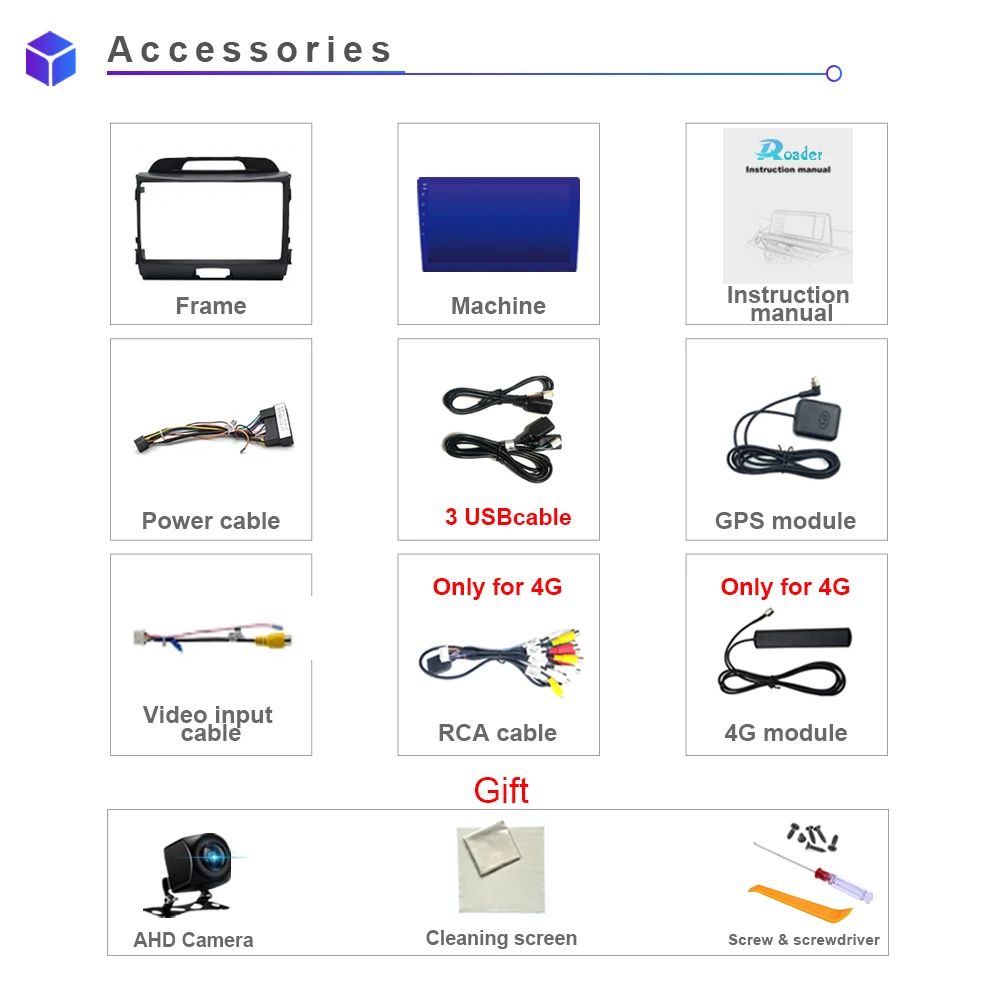 Автомобильный мультимедийный плеер Roader Android 10 0 автомобильный DVD для Kia Sportage 3 2010-2016