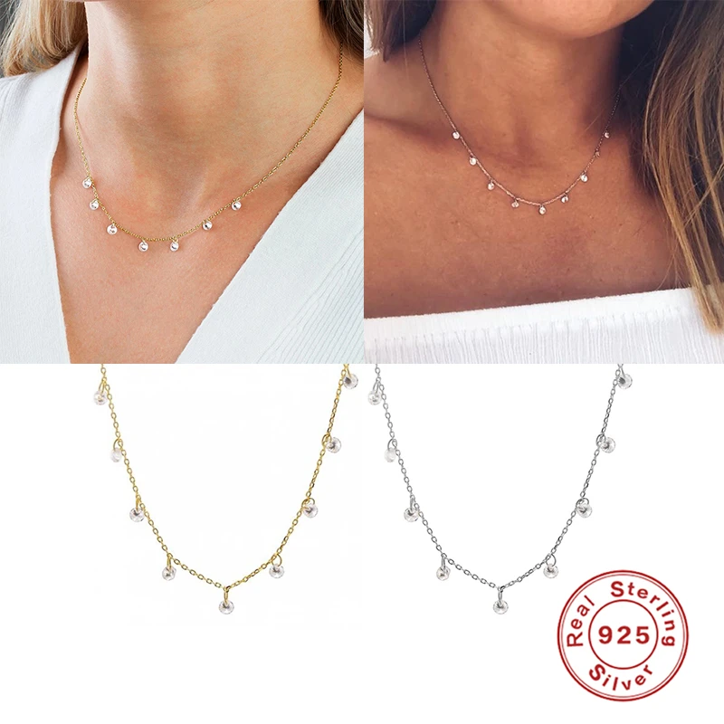 

Ожерелье-чокер женское из серебра 925 пробы, с Луной и звездами