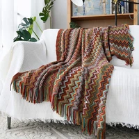 bohemian sofa blanket living room sofa decoration cloth single sofa towel tatami tassel quilt rug tj4213