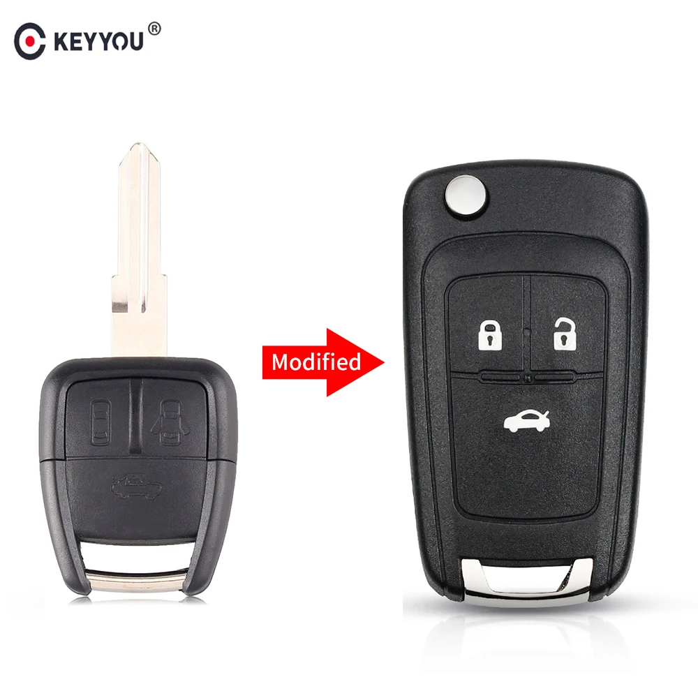 Запасной чехол KEYYOU HU46 для Chevrolet Cruze Aveo Opel GM 3 корпус автомобильного ключа