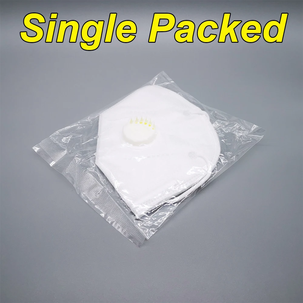 

10-200PCS SWT White KN95 Mask with breath Valve Protective Dust Face Masks Respirator Mask Mascarillas Mouth mondkapjes CNF
