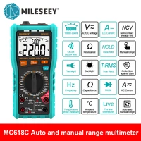 mileseey ncv multimeter digital 10000 counts acdc voltage meter protection against burn professional auto range multimeter