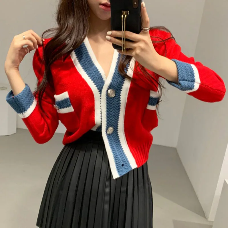 GRUIICEEN свитер куртка с карманами Женские Модные Туфли С НАБОРНЫМИ БРЕТЕЛЬКАМИ в