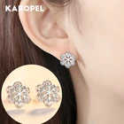 Изысканные Зимние Снежинки из стерлингового серебра 925 пробы с фианитами модные свадебные ювелирные аксессуары для помолвки