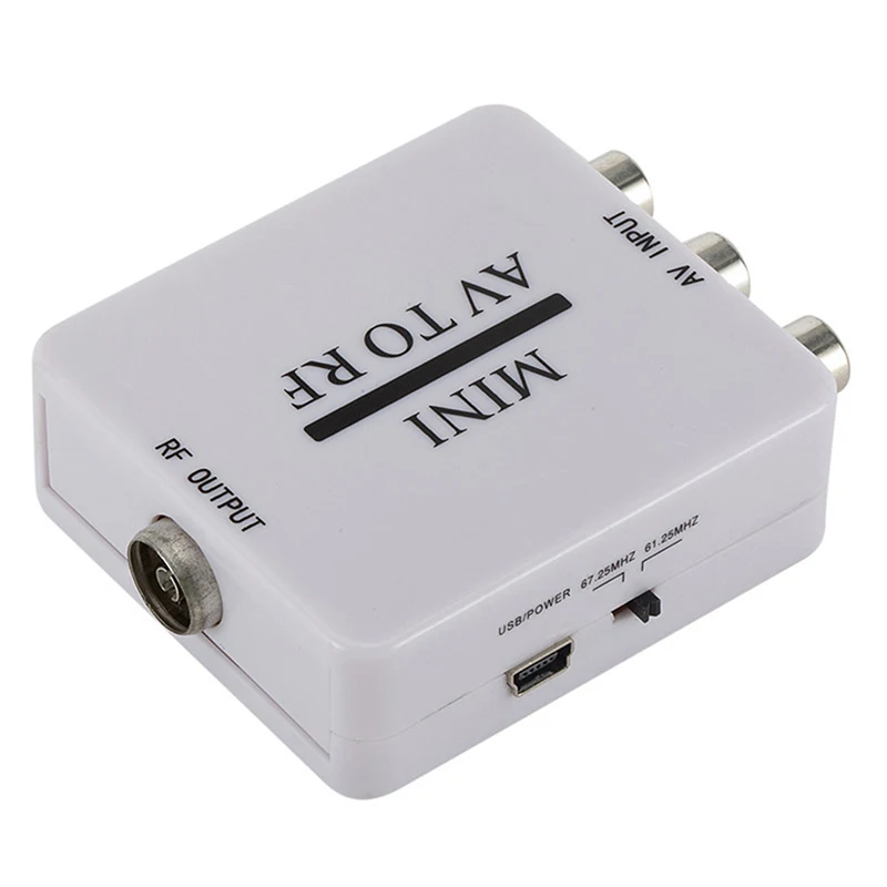 

RCA/Composite A/V To RF/Coax/Coaxial Converter RF Modulator AV 2 COAX Adapter Converter HD Video Converter Box