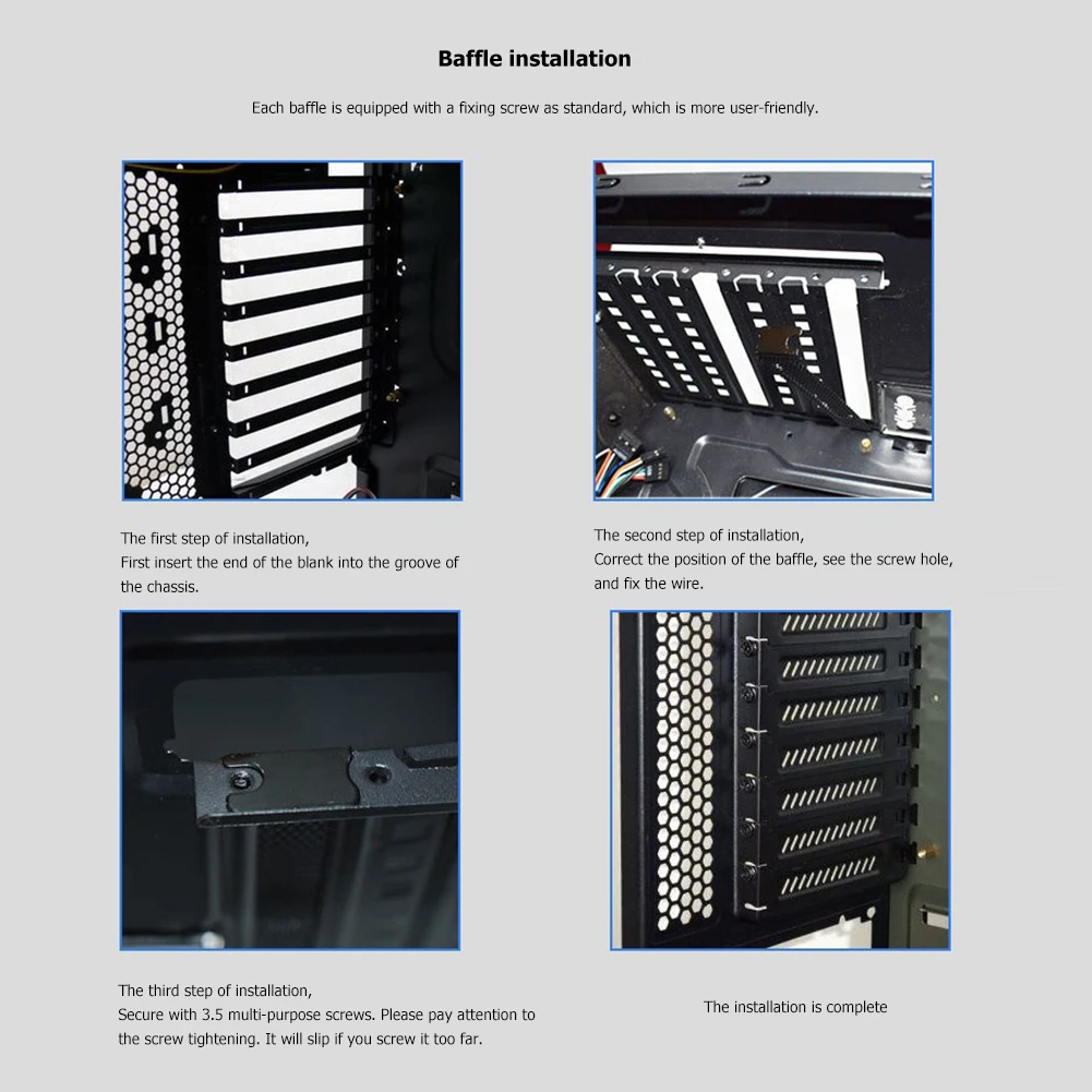 5 шт. Прочный чехол для компьютера PC теплоотвод PCI дефлектор расширительный слот