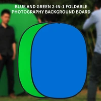 100cmx150cm collapsible nylon oval reflector 2 in 1 blue and green background board folding backdrops photo studio accessories