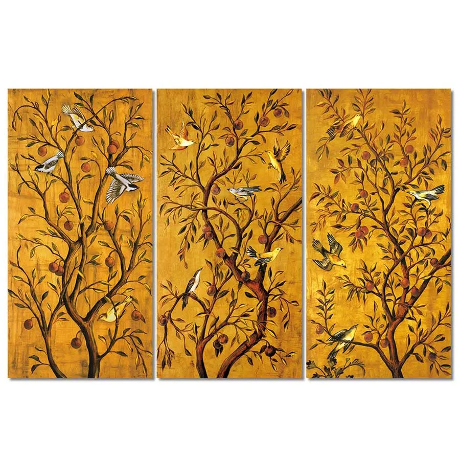 

Gold Rich Tree Picture Canvas Print Painting Abstract Poster and Prints Pop Chinese Painting Wall Art for Living Room Home Decor