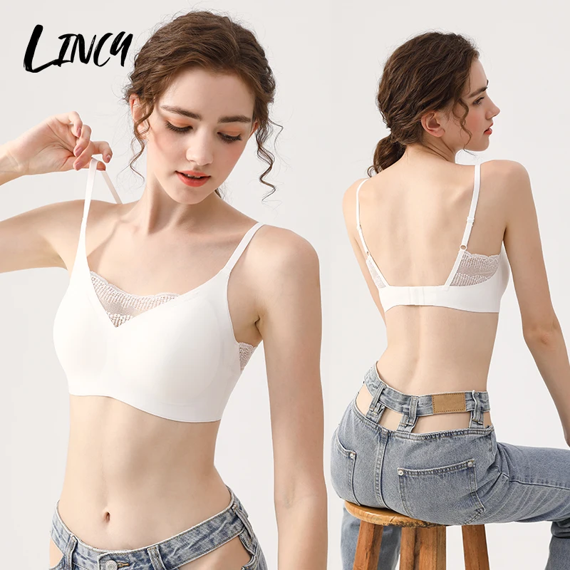 

Бесшовные бюстгальтеры для женщин, нижнее белье без косточек, сексуальный топ из вискозы, мягкий бюстгальтер для активного отдыха с подклад...