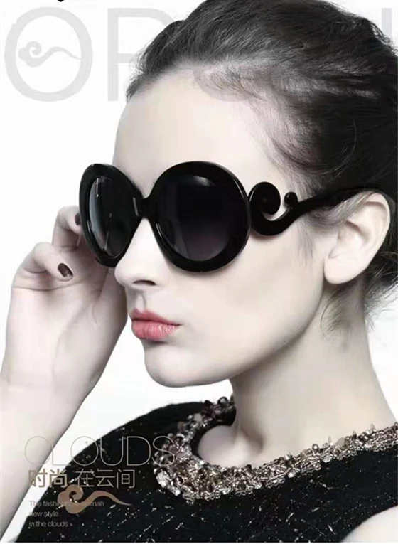 Женские винтажные солнцезащитные очки черные в стиле ретро uv400 2019|Женские очки| |