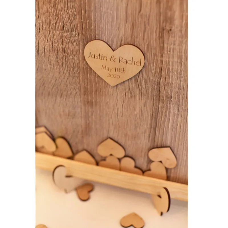 Деревенская Свадебная Гостевая книга Персонализированная Коробка с подвеской в