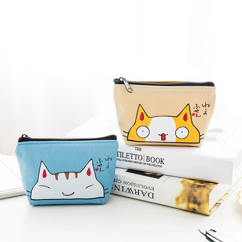 Кошелек для мелочи с мультяшным котом Женский кошелек мини-держатель карт из