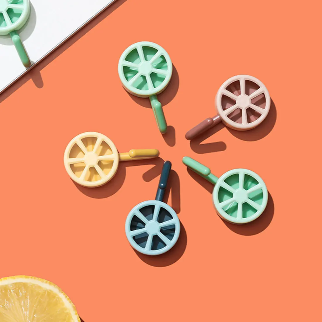 

5pcs Wall Hooks Clothes Towel Mask Hanger Self-adhesive Bathroom Kitchen Hook Keys Organizer Holder Home Decor