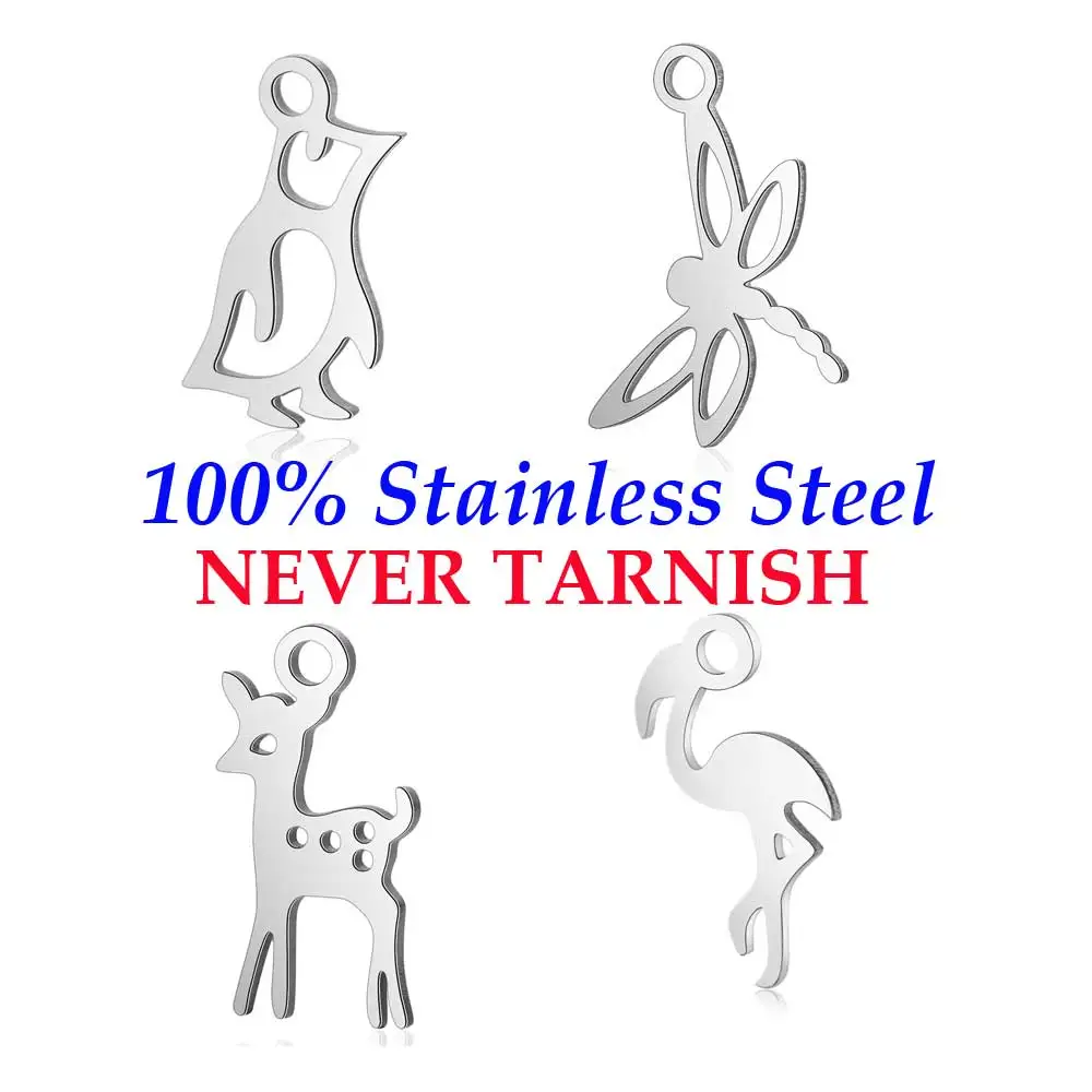 10 шт. маленькие животные олень фламинго морская лошадь искусственная кожа