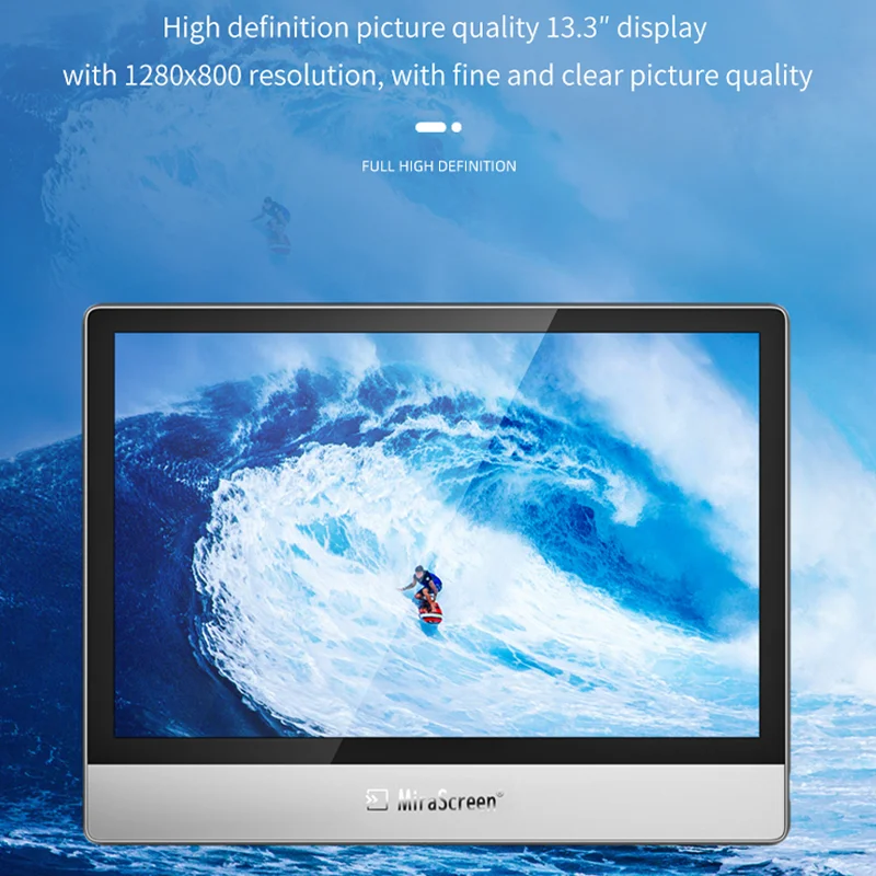 Портативный монитор 13 3 дюймов компьютер с сенсорным экраном монитора HDM Дисплей