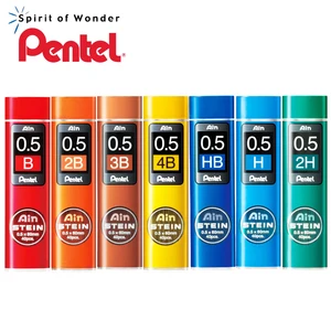 1 трубыlot (40 шт.трубки) Pentel 0,5 мм механический стержни для карандаша B,2B,3B,4B, CMS свободное программное обеспечение, H,2H,HB карандашные грифели для школы и офиса письменные принадлежности