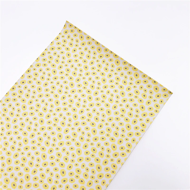 Новинка Радуга 30х13 8 см/рулон пчел и Подсолнух искусственная кожа личи для многих