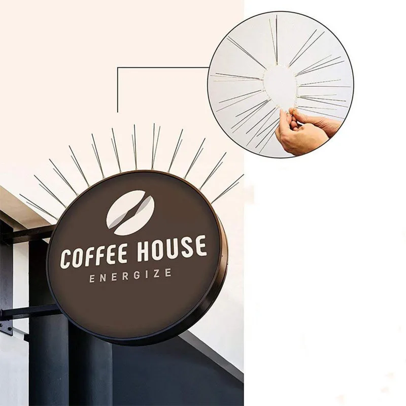 Репеллент для птиц с нержавеющими шипами экологически чистый инструмент защиты