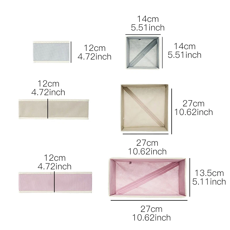 6 шт. Новый нетканый контейнер для хранения складной ящик Разделитель с крышкой